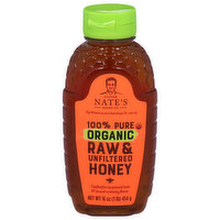 Nature Nates Honey, Organic, Raw & Unfiltered, 16 Ounce