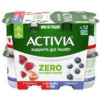 Activia Nonfat Probiotic Strawberry & Blueberry Variety Pack Yogurt, 12 Each