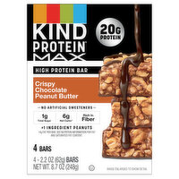 Kind Bars Max Protein Crispy Chocolate Peanut Butter, 4 Each