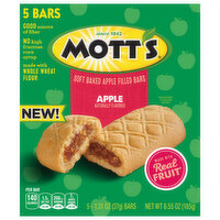 Mott's Soft Baked Apple Filled Bars Apple, 5 Each