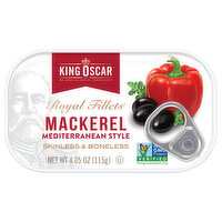 King Oscar Skinless Boneless Mediterranean Style Mackerel, 4.05 Ounce