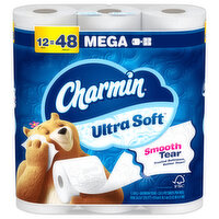 Charmin Ultra Soft Mega Roll Toilet Paper, 12 Each