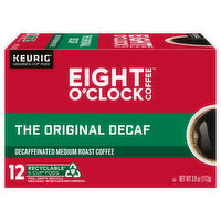 Eight O'Clock Coffee Coffee, Medium Roast, The Original Decaf, K-Cup Pods, 12 Each