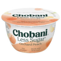 Chobani Greek Yogurt, Less Sugar, Low-Fat, Clingstone Peach, 5.3 Ounce