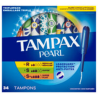 Tampax Pearl Multi Pack Reg Super Super +, 34 Each