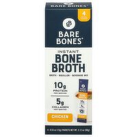 Bare Bones Bone Broth Instant Beverage Mix Chicken, 4 Each