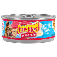 Friskies Wet Cat Food, Prime Filets With Ocean Whitefish & Tuna in Sauce, 5.5 Ounce