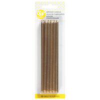 Wilton Tall Gold Birthday Candles, 12 Each