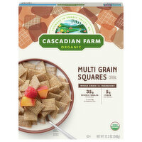 Cascadian Farm Organic Multi Grain Squares Cereal, 12.3 Ounce