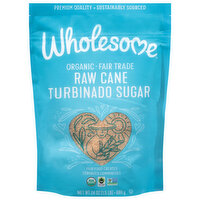 Wholesome Turbinado Sugar, Organic, Raw Cane, 1.5 Pound