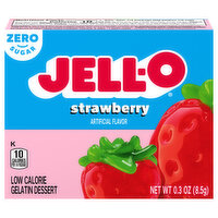Jell-O Strawberry Sugar Free Gelatin Dessert Mix, 0.3 Ounce