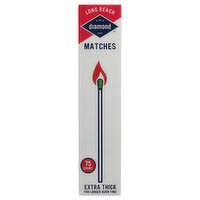 Diamond Matches Long Reach Extra Thick, 75 Each