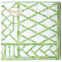 Caspari Bamboo Screen Moss Green Cocktail Napkin, 1 Each