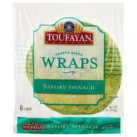 Toufayan Wraps, Savory Spinach, 11 Ounce