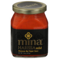 Mina Harissa Sauce Moroccan Red Pepper Mild, 10 Ounce