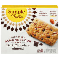 Simple Mills Dark Chocolate Almond Soft Baked Almond Flour Bars, 5 Each