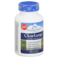 Ridgecrest Herbals Clear Lungs Extra Strength, 60 Each