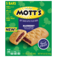 Mott's Soft Baked Apple Filled Bars Blueberry, 5 Each