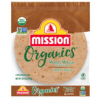 Mission Organics Soft Taco Whole Wheat Tortillas, 6 Each