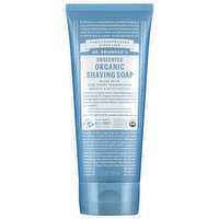Dr Bronners Shave Soap Unscented, 7 Ounce