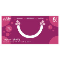 Bubly Raspberry Flavored Sparkling Water, 8 Each