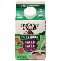 Organic Valley Grassmilk Organic Half and Half, 16 Ounce