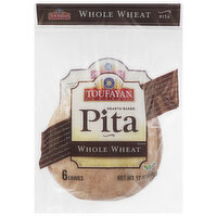 Toufayan Pita, Whole Wheat, 12 Ounce