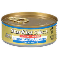 StarKist Tuna in Water, No Salt Added, Chunk White Albacore, 4.5 Ounce