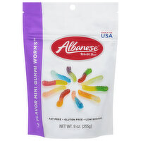 Albanese World's Best 12 Flavor Mini Gummi Worms, 9 Ounce