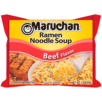 Maruchan Beef Flavor Ramen Noodle Soup, 3 Ounce