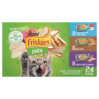 Friskies Pate Wet Cat Food Variety Pack, Ocean Whitefish, Grilled & Turkey, 24 Each
