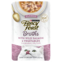 Fancy Feast Broths Classic Wild Salmon and Vegetables, 1.4 Ounce