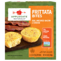 Applegate Frittata Bites Egg, Uncured Bacon & Cheese, 4 Each