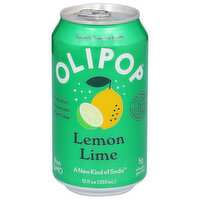 OLIPOP Prebiotic Soda, Lemon Lime, 12 Ounce