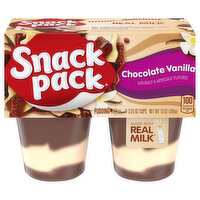 Snack Pack Pudding Triples Chocolate Vanilla, 4 Each