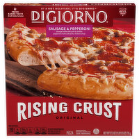 DiGiorno Sausage & Pepperoni Frozen Pizza on a Rising Crust, 27.3 Ounce