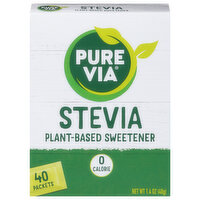 Pure Via Stevia Zero Calorie Sweetener, 40 Each