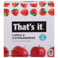 That's It Apple & Strawberry Fruit Bars, 5 Each
