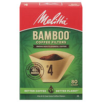 Melitta #4 Cone Bamboo Coffee Filter, 80 Each
