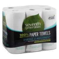 Seventh Generation 2-ply Paper Towels 100% Recycled Paper White, 6 Each