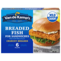 Van de Kamp's Breaded Fish For Sandwiches, 18 Ounce