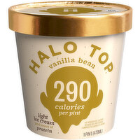 Halo Top Vanilla Bean Light Ice Cream, 16 Ounce