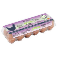 Heinen's Organic Cage Free Grade A Jumbo Brown Eggs, 12 Each