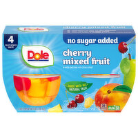 Dole Cherry Mixed Fruit, No Sugar Added, 4 Each