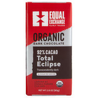 Equal Exchange Dark Chocolate, Organic, 92% Cacao, Total Eclipse, 2.8 Ounce