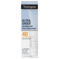 Neutrogena Sunscreen Lotion Ultra Sheer Invisible Gel SPF 40, 1.7 Fluid ounce