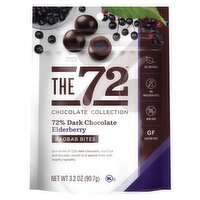 The 72 Chocolate Collection Dark Chocolate Elderberry Baobab Bites Bag, 3.2 Ounce