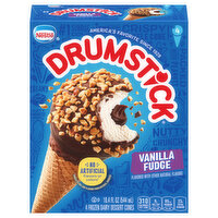 Drumstick Dairy Dessert Cones Vanilla Fudge, 4 Each