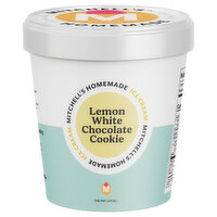 Mitchell's Lemon White Chocolate Cookie Ice Cream, 16 Ounce