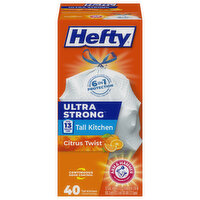 Hefty Citrus Twist Tall Kitchen Drawstring Bags, 40 Each